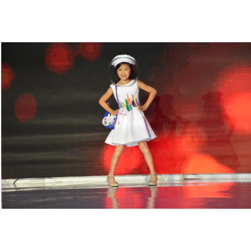 Little Girls Sleeveless Painter Splattered Art Dress 5/6 custom casual pageant